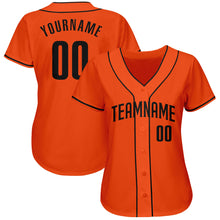 Laden Sie das Bild in den Galerie-Viewer, Custom Orange Black Authentic Baseball Jersey
