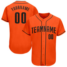 Laden Sie das Bild in den Galerie-Viewer, Custom Orange Black Authentic Baseball Jersey
