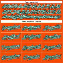 Load image into Gallery viewer, Custom Orange Kelly Green Pinstripe Kelly Green-Black Authentic Baseball Jersey

