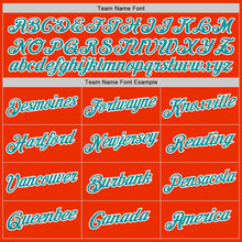 Laden Sie das Bild in den Galerie-Viewer, Custom Orange Teal-White Authentic Baseball Jersey
