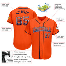 Charger l&#39;image dans la galerie, Custom Orange Navy-White Authentic Drift Fashion Baseball Jersey

