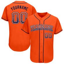 Charger l&#39;image dans la galerie, Custom Orange Navy-White Authentic Drift Fashion Baseball Jersey

