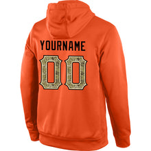 Laden Sie das Bild in den Galerie-Viewer, Custom Stitched Orange Camo-Cream Sports Pullover Sweatshirt Hoodie
