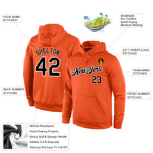 Laden Sie das Bild in den Galerie-Viewer, Custom Stitched Orange Black-White Sports Pullover Sweatshirt Hoodie
