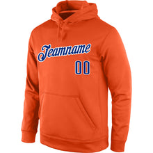 Load image into Gallery viewer, Custom Stitched Orange Royal-White Sports Pullover Sweatshirt Hoodie
