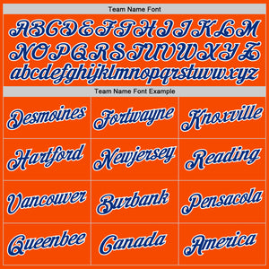 Custom Orange Royal-White Performance T-Shirt