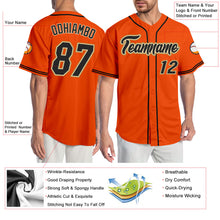 Laden Sie das Bild in den Galerie-Viewer, Custom Orange Black-Old Gold Authentic Baseball Jersey
