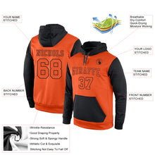 Laden Sie das Bild in den Galerie-Viewer, Custom Stitched Orange Orange-Black Sports Pullover Sweatshirt Hoodie

