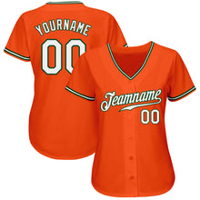Load image into Gallery viewer, Custom Orange White-Green Authentic Baseball Jersey
