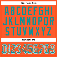 Load image into Gallery viewer, Custom Orange Teal-White Authentic Drift Fashion Baseball Jersey
