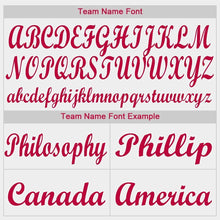 Load image into Gallery viewer, Custom White Red Pinstripe Red-White Baseball Jersey
