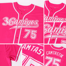 Load image into Gallery viewer, Custom Pink White Authentic Baseball Jersey
