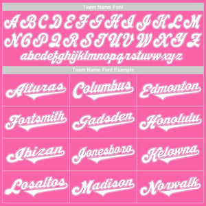 Custom Pink White Authentic Baseball Jersey