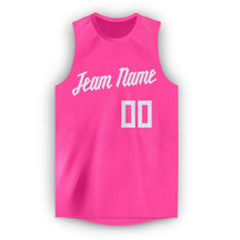 Load image into Gallery viewer, Custom Pink White Round Neck Basketball Jersey

