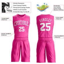 Загрузить изображение в средство просмотра галереи, Custom Pink White Round Neck Suit Basketball Jersey
