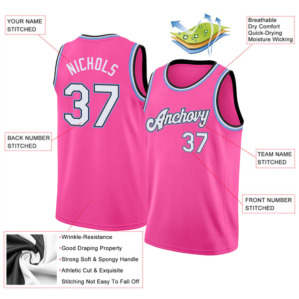 Athletic And Comfortable Basketball Jersey Pink For Sale 