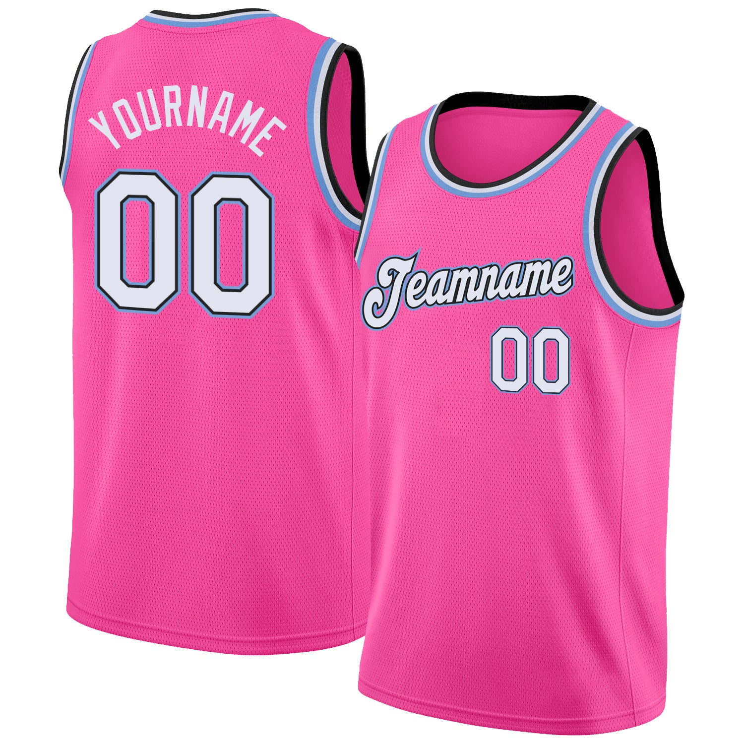 Custom White Black Round Neck Basketball Jersey – CustomJerseysPro