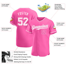 Laden Sie das Bild in den Galerie-Viewer, Custom Pink White Authentic Baseball Jersey
