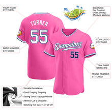 Laden Sie das Bild in den Galerie-Viewer, Custom Pink White-Navy Authentic Baseball Jersey
