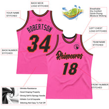 Laden Sie das Bild in den Galerie-Viewer, Custom Pink Black-Orange Authentic Throwback Basketball Jersey
