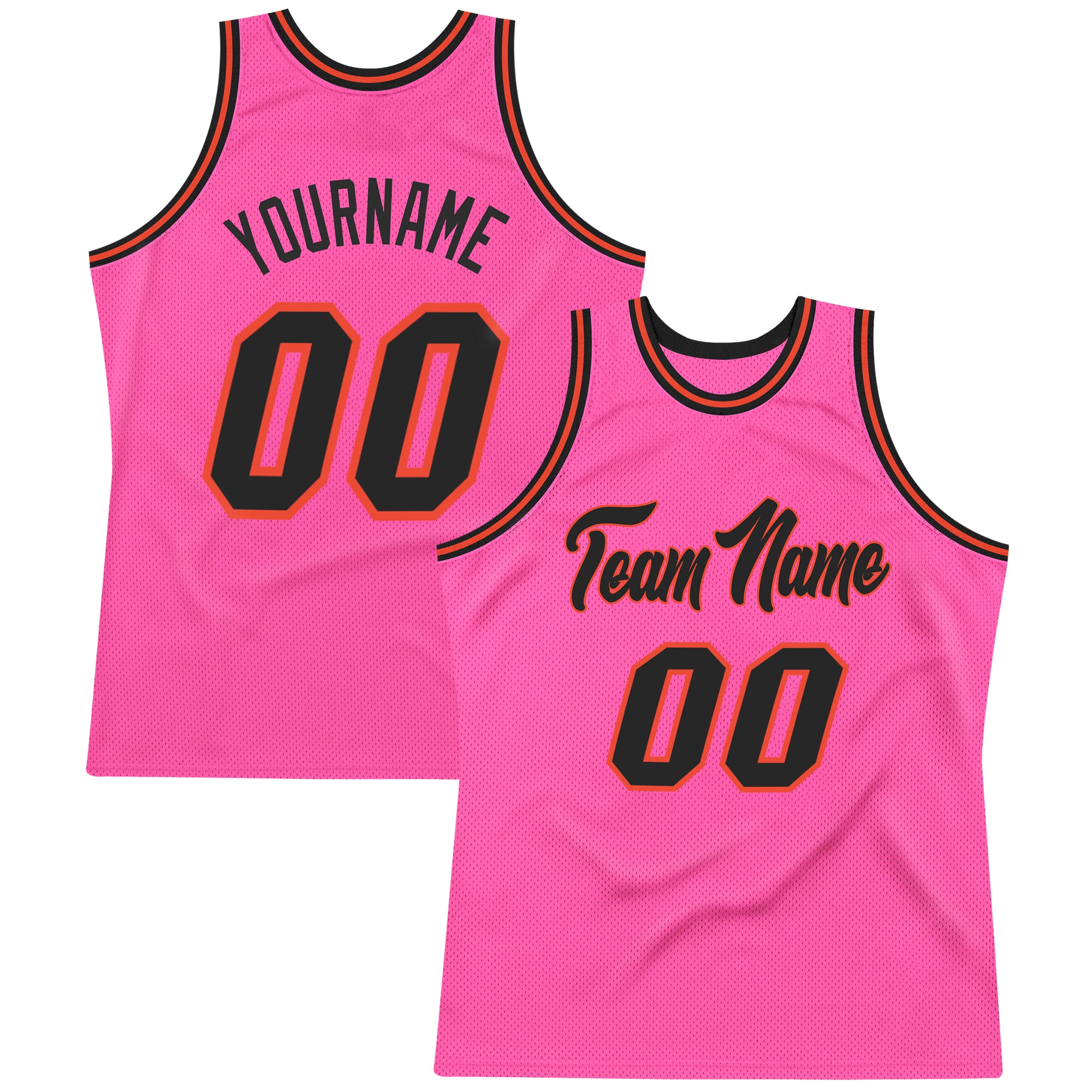 Custom Team Basketball Orange Jersey White