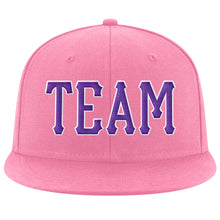 Load image into Gallery viewer, Custom Pink Purple-White Stitched Adjustable Snapback Hat
