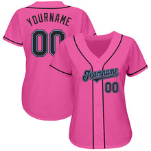 Charger l&#39;image dans la galerie, Custom Pink Black-Light Blue Authentic Baseball Jersey
