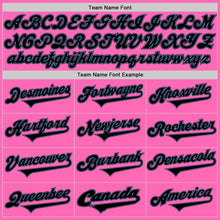 Charger l&#39;image dans la galerie, Custom Pink Black-Light Blue Authentic Baseball Jersey

