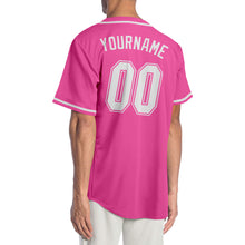 Laden Sie das Bild in den Galerie-Viewer, Custom Pink White Authentic Baseball Jersey
