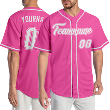 Load image into Gallery viewer, Custom Pink White Authentic Baseball Jersey
