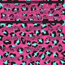 Load image into Gallery viewer, Custom Pink Pink-Black 3D Pattern Design Leopard Authentic Baseball Jersey
