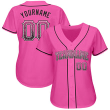 Load image into Gallery viewer, Custom Pink Black-White Authentic Drift Fashion Baseball Jersey

