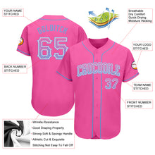 Load image into Gallery viewer, Custom Pink Light Blue-White Authentic Drift Fashion Baseball Jersey
