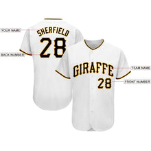 Laden Sie das Bild in den Galerie-Viewer, Custom White Black-Gold Baseball Jersey
