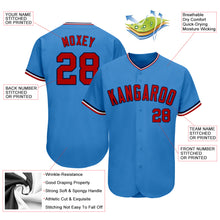 Laden Sie das Bild in den Galerie-Viewer, Custom Powder Blue Red-Navy Authentic Baseball Jersey
