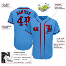 Laden Sie das Bild in den Galerie-Viewer, Custom Powder Blue Red-Navy Authentic Baseball Jersey
