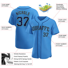 Load image into Gallery viewer, Custom Powder Blue Navy-Teal Authentic Baseball Jersey
