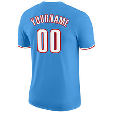 Загрузить изображение в средство просмотра галереи, Custom Powder Blue White-Red Performance T-Shirt
