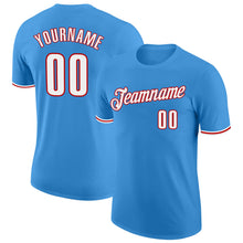 Загрузить изображение в средство просмотра галереи, Custom Powder Blue White-Red Performance T-Shirt
