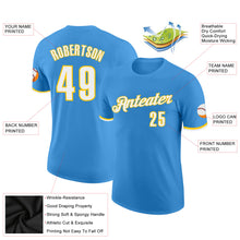 Laden Sie das Bild in den Galerie-Viewer, Custom Powder Blue White-Gold Performance T-Shirt
