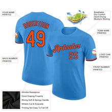 Load image into Gallery viewer, Custom Powder Blue Orange-Royal Performance T-Shirt
