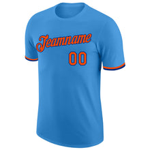 Load image into Gallery viewer, Custom Powder Blue Orange-Royal Performance T-Shirt
