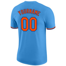 Load image into Gallery viewer, Custom Powder Blue Orange-Royal Performance T-Shirt
