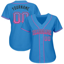 Load image into Gallery viewer, Custom Powder Blue Pink-Black Authentic Drift Fashion Baseball Jersey
