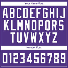 Load image into Gallery viewer, Custom Purple White Round Neck Suit Basketball Jersey
