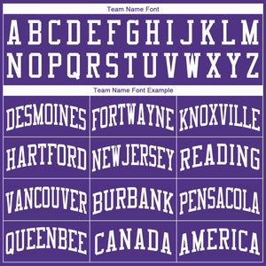 Custom Purple White Round Neck Basketball Jersey