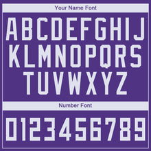 Load image into Gallery viewer, Custom Purple White V-Neck Basketball Jersey
