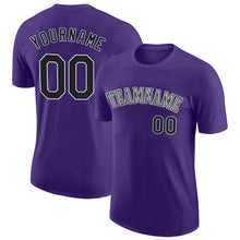 Load image into Gallery viewer, Custom Purple Black-Gray Performance T-Shirt
