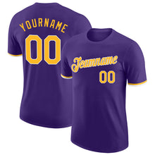 Load image into Gallery viewer, Custom Purple Gold-White Performance T-Shirt
