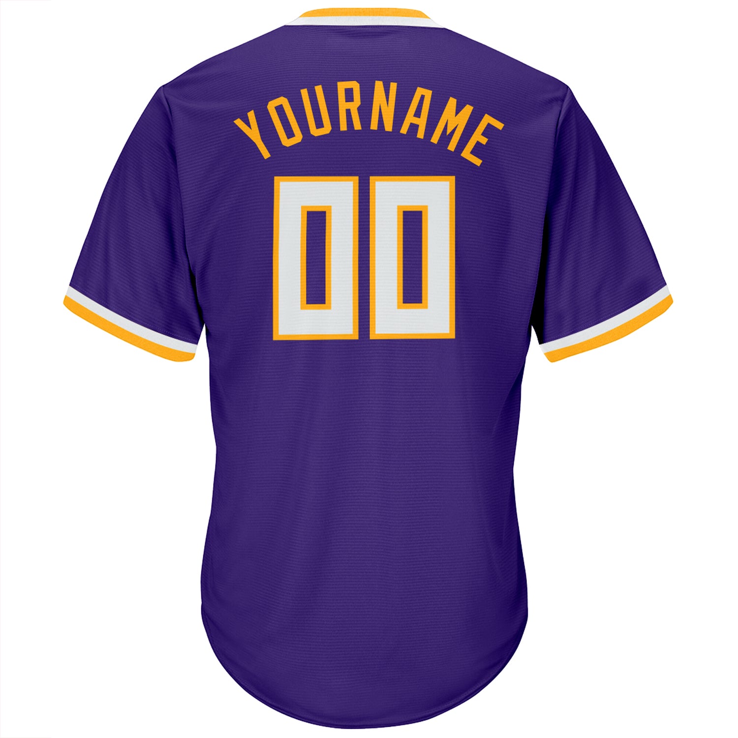 Sale Build Gold Baseball Authentic White Purple Strip Throwback